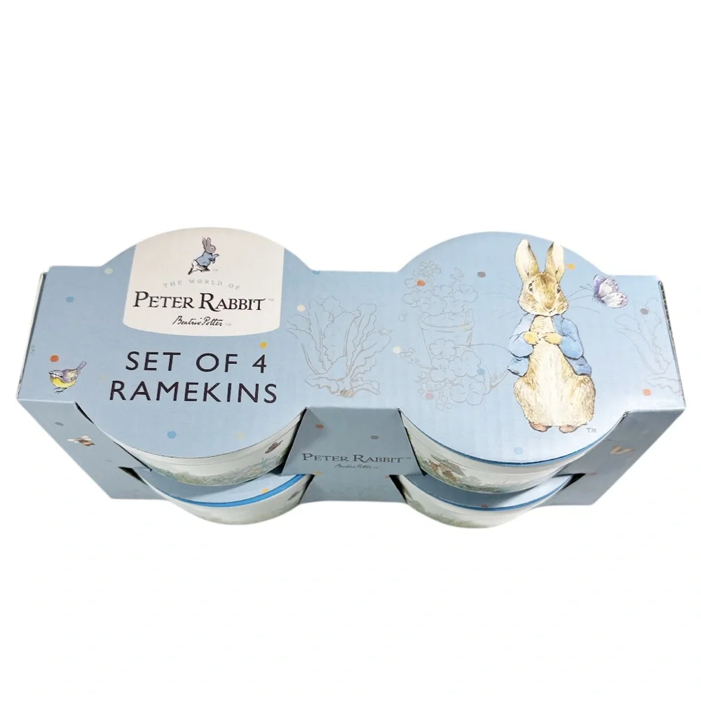 NEW Beatrix Potter PETER RABBIT EASTER/SPRING  RAMEKINS SET/4